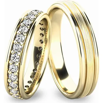 Prsten Snubní prsteny žluté zlato 585 zirkon 0.868 ct G/SI SP-61053