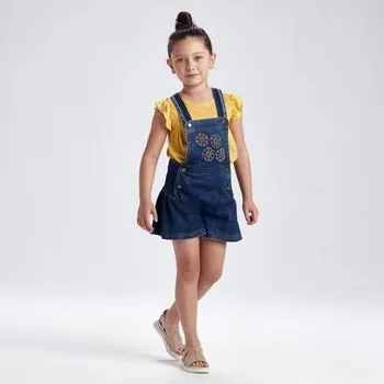 Dívčí sukně dívčí riflové kraťasy s laclem Mayoral 3635 velikost 116