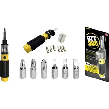 Šroubovák TIP! 360° šroubovák s rychlovýměníkem a 6 bity