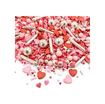 Jedlá dekorace na dort Cukrová dekorace - Be Mine (červený mix) / 45 g