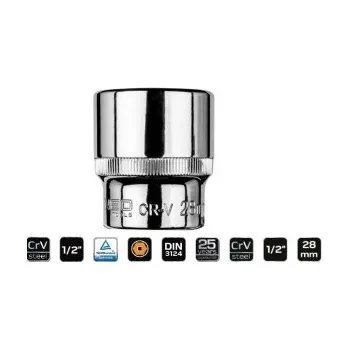 Autodílna Hlavice gola, šestihran, 1/2", 28 mm, , TOPEX, 08-428