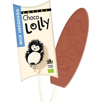 Čokoládová tyčinka Zotter Bio čokoládové lízátko Mléčný ježek, 20 g
