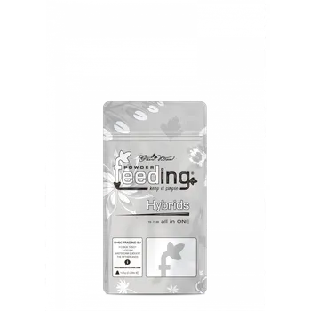 Hnojivo Green House Feeding - Hybrids 125g, květové hnojivo (Produkt Hybrids obsahuje méně amoniakálního dusíku a větší množství hořčíku, což je vhodné pro hybridní odrůdy s dobou kvetení 8-10 týdnů a pro rostliny v hydroponických systémech. Vyšší množství hořčík