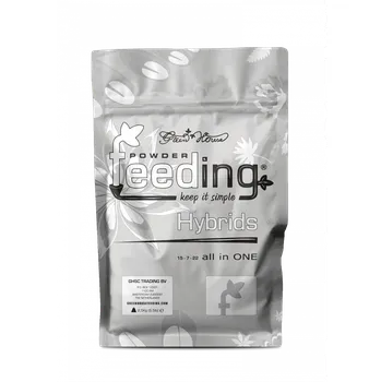 Hnojivo Green House Feeding - Hybrids 2,5kg, květové hnojivo (Produkt Hybrids obsahuje méně amoniakálního dusíku a větší množství hořčíku, což je vhodné pro hybridní odrůdy s dobou kvetení 8-10 týdnů a pro rostliny v hydroponických systémech. Vyšší množství hořčí