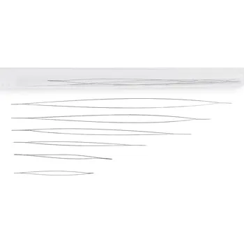 Dětské navlékací korálky Rozevírací jehla na korálky mix velikostí v tubě 6 ks, malé, nikl