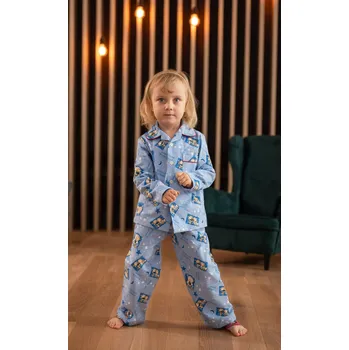 LUIZ Dětské flanelové pyžamo 104 Červená Velikost: 128