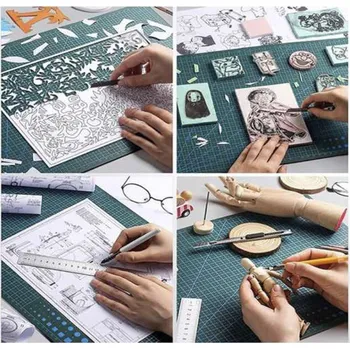 Řezací podložka Deminas | Praktická oboustranná podložka pro řezání a modelování A3