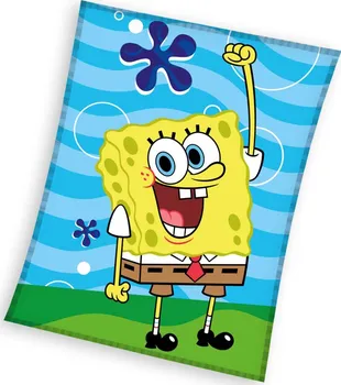 Dětská deka Carbotex Sponge Bob dětská deka 130 x 170 cm zábava v moři