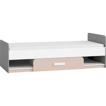 Dětská postel Nábytek PEGAS s.r.o. Postel IQ 1202, Šedá Platina/Bílá/Pudrová