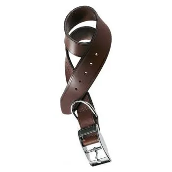 Obojek kožený VIP C 55cmx30mm, hnědý FP 1ks