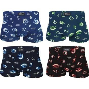 Boxerky FANNIFEN Pánské boxerky Hokej G567 4 ks v balení Barva: Mix, Velikost: 2XL