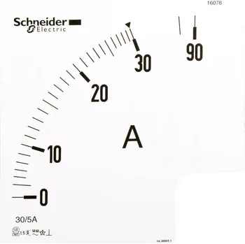 Schneider Electric 16078 16078 Stupnice ampérmetru 96x96 0-200-600A 16078 otočný plíšek