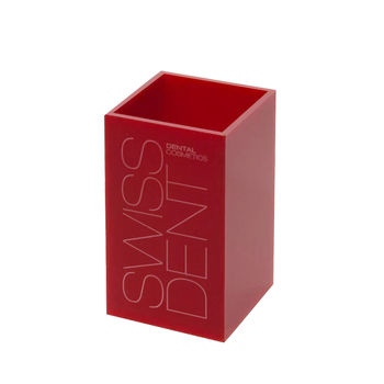 Držák na kartáček SWISSDENT stojánek na kartáčky a pastu, červený