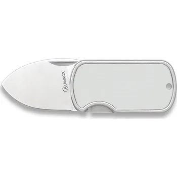 Vojenské psí známky Nůž Albainox Dog Tag na klips - stříbrný