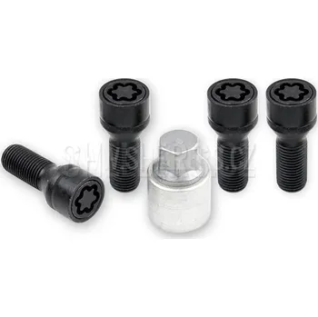 Autodoplněk Pojistné bezpečnostní šrouby M14x1,5x25 kužel, klíč 17, SICUSTAR BVN425, černé