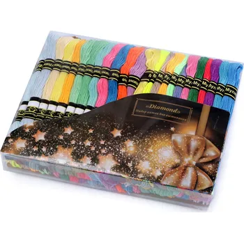 Příze Příze vyšívací typ mouline Diamond sada 100 ks/8 m