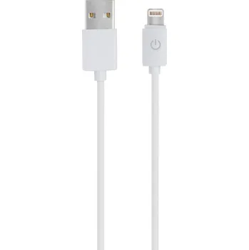 Mobilní telefon RealPower USB kabel USB 2.0 USB-A zástrčka, Apple Lightning konektor 1.00 m bílá 255649