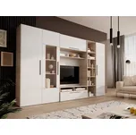 Nábytek PEGAS s.r.o. Obývací stěna SMERA White Shine+Sonoma