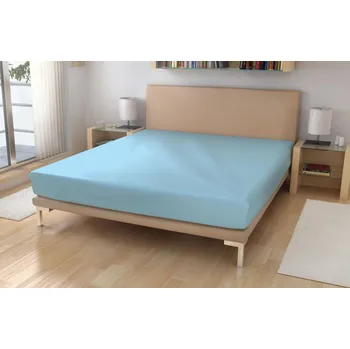 Prostěradlo Froté prostěradlo EXKLUSIVE Světle modrá 90x200 cm