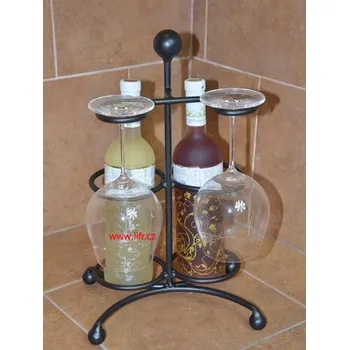 Vinotéka Držák na víno Skleničky 4