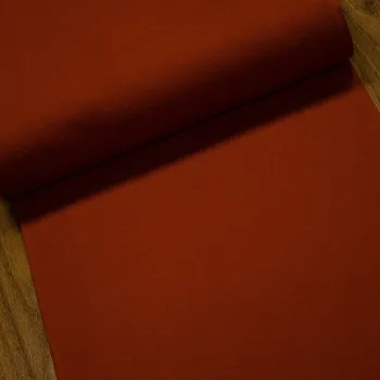 Žebrovaný bavlněný úplet 8058.025 BIO jemný, terakota, š.35cm (látka v metráži)