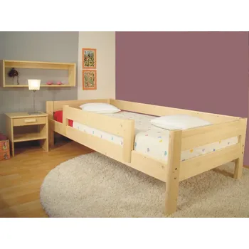 Dětská postel ROALHOLZ postel z masivu se zábranou INGE A 90x200 smrk