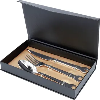 Příbor KS Tools 11100 Sada příborů sada 3 ks nerezová ocel stříbrná 11100