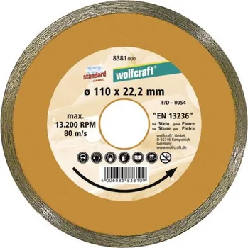 Řezný kotouč Wolfcraft 8383000 Standard-Ceramic diamantový řezný kotouč Průměr 180 mm 1 ks