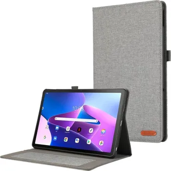 Pouzdro na tablet VSECHNONAMOBIL 63920 FABRIC Zaklápěcí obal pro Lenovo Tab M10 5G šedý