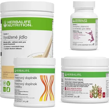 Herbalife ShapeWorks Quickstart- buněčná výživa 4 složková - Formule 1 koktejl 780g - Multivlákninový nápoj 204g - Multivitamin Complex 90 tablet - Protein 240g