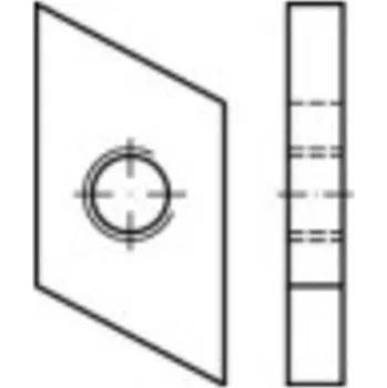 Šroub TOOLCRAFT 161561 závitové desky pro šrouby s kladivovou hlavou M6 ocel galvanizováno zinkem 100 ks