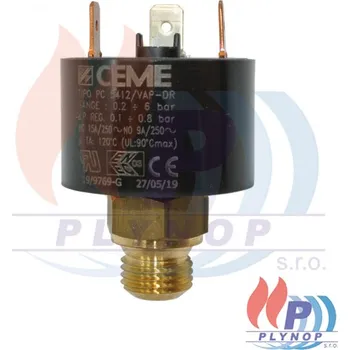 Příslušenství ke kotli Tlakový spínač, snímač tlaku PROTHERM s 1/4" venkovním závitem - 0020027571