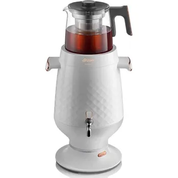 Rychlovarná konvice arzum Samowar čajovar bílá