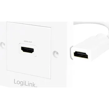 Elektrická zásuvka LogiLink AH0014 HDMI adaptér [1x HDMI zásuvka - 1x HDMI zásuvka] bílá