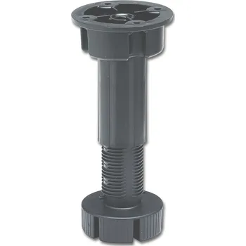 Nábytkové kování Interex design Noha postele s plastovým nástavcem 148 - 250 mm / černá 148 - 250 mm