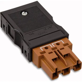 Elektrická zásuvka WAGO 770-1373/146-000 síťový konektor WINSTA MIDI zástrčka, rovná Počet kontaktů: 3 25 A hnědá 25 ks