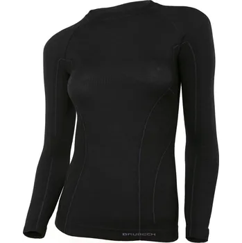Triko Brubeck Active Wool Long Sleeve Shirt W black