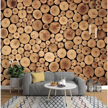 Tapeta Solution Media 3D tapeta - Stěna ze dřeva MU3246 1 - Voděodolné plátno - Textilní tapeta omyvatelná - 250g/m2