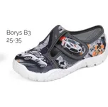 RAWEKS Dětské papuče Borys B3 autíčka šedá 25