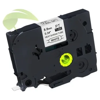 Pásek do tiskárny TONERSYP páska pro Brother HSe-221, 8,8mm x 1,5m, černý tisk / bílý podklad