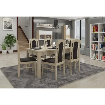 Jídelní set Nábytek PEGAS s.r.o. Sada stůl s židlemi RODOS 53 Sonoma