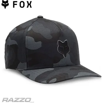 Kšiltovka Pánská čepice FOX Head FlexFit Hat Black Camo L - XL