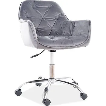Nábytek PEGAS s.r.o. Kancelářská židle Q-190 Velvet, šedý Bluvel 14