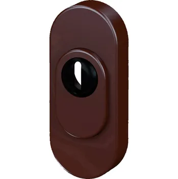 Dveřní kování Basi 1200-0003 ochranná rozeta s krytem vložky nerezová ocel, hnědá