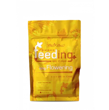 Hnojivo Green House Feeding - Long Flowering 1kg, květové hnojivo (Vyvážený poměr NPK poskytuje dostatek dusíku po celou dobu kvetení a vysoké množství fosforu umožňuje rostlinám vytvořit silný a zdravý kořenový systém, zejména pro rostliny s dobou kvetení delší)