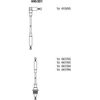 Zapalovací kabel Sada kabelů pro zapalování, , 5967C2, 5967K3, BREMI, 600/221