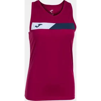 Dámské tričko Dámské tenisové tílko JOMA COURT SLEEVELESS SHIRT CRIMSON NAVY WHITE Velikost: XL, Barva: CRIMSON