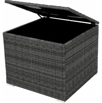 Zahradní úložný box DEOKORK Box na polstry SEVILLA 82 x 82 cm (antracit)