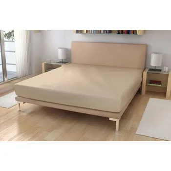 Prostěradlo Jersey prostěradlo 90x200 cm bílá káva