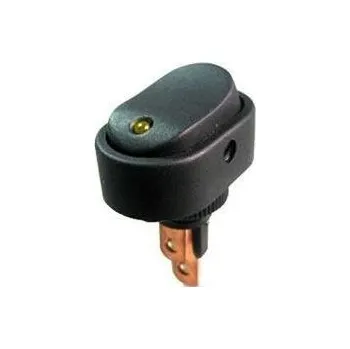 Příslušenství ke karavanu Kolébkový vypínač 12V/20A barva led žlutá